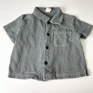 Tea Collection Gray Baby Boy Button Shirt 880